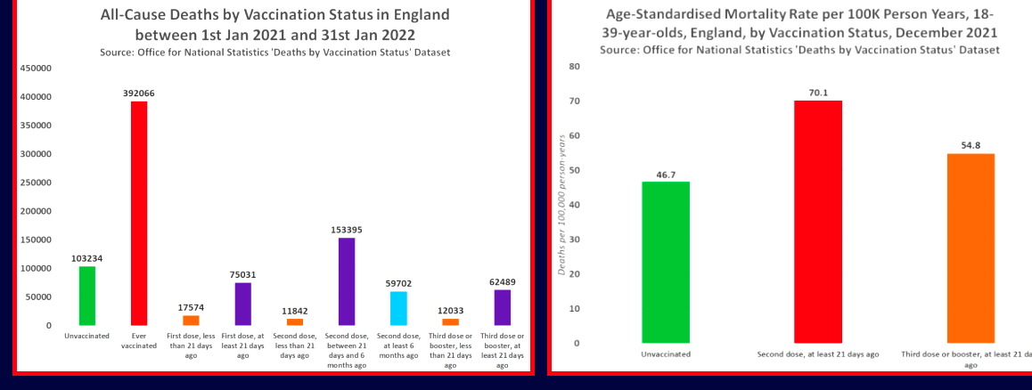 41.5K people died within 21 days of Covid-19 Vaccination in England & a further 291K died within 6 months – The Expose